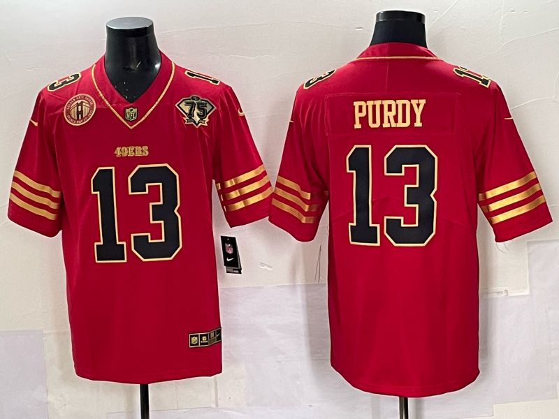 Men Nike San Francisco 49ers #13 Purdy red Limited NFL 2025 Jersey 0061